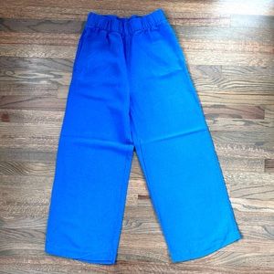 Zara Linen Blend cobalt blue pants